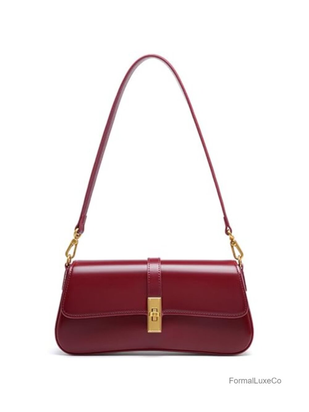 Genuine Leather Evening Bag Hobo Handbag Underarm Shoulder Bag